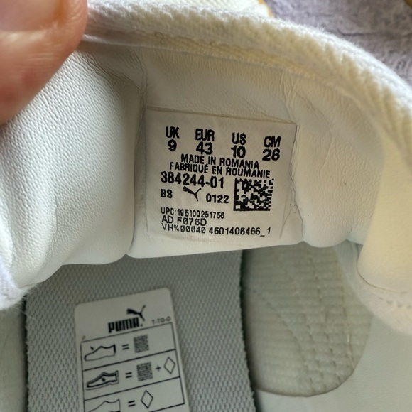 Puma Off White Canvas Men’s Sneakers Gum Sole - Picture 9 of 9